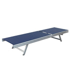 CorLiving Gallant Navy Blue Mesh Reclining Patio Lounger (PJR-329-R)-Dimensions: 39"H x 23"W x 77"D