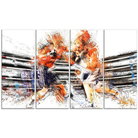 Designart Boxing Round One Canvas Print, (PT2501-271)-Print
