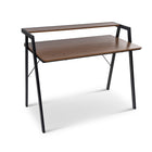 Can-Bramar Encora Writing Desk - Matte Black and Walnut-The surface provides plenty of space to accommodate a laptop and writing materials