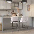 CorLiving DDW-420-B Blakeley Counter Height Barstool in Light Grey-Convenient footrest for ease and comfort