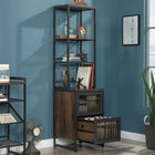 Sauder - La Collection Briarbrook Bibliotheque etroit - Finition Barrel Oak-Deux tablettes reglables.