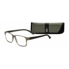Flex 3 +1.25 Reading Glasses - Plastic Front - Rubberized Temples-Unisex frame is made of lightweight and ultra-flexible material in smoke color