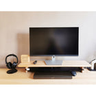 DecentLiving Monitor Stand Riser - 48" - Solid Cherry-Built-in keyboard and cable management features