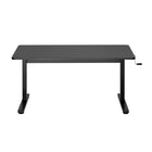 TygerClaw 24"W Manual Sit-Stand Desk - Black-Dimensions: 26.6"L x 24.2"W x 35"H