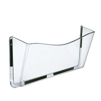 Azar Displays Clear Single-Pocket Wall File with Magnetic Tape, 4/Pack (250045)-Wall file