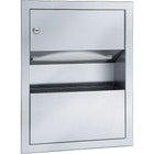 Bradley Combination Towel Dispenser with Waste Receptacle, 2 Gallons, stainless steele (2291-000000)-Width - 14"