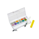 Derwent Metallic Watercolour Paint Pan Set - 12 Pack-Shimmering metallic paint in a wide spectrum of colours from light silver to deep graphite