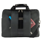 Vangoddy Laptop Shoulder Bag 15" - Grey/Black-Button handle allows for comfortable grip and to secure your items