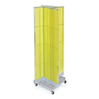 Azar Displays Pegboard Floor Display Pinwheel with Wheel, 60" x 16", Yellow (700422-YEL)-Made from pegboard
