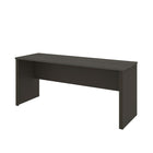 Bestar Prestige Narrow Desk Shell, Bark Grey & Slate-Durable 1" commercial grade work surfaces with melamine finish that resist scratches, stains and wear