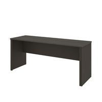 Bestar Prestige Narrow Desk Shell, Bark Grey & Slate-Durable 1" commercial grade work surfaces with melamine finish that resist scratches, stains and wear