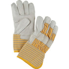 Zenith Safety Fitters Gloves, Large, Grain Cowhide Palm, Cotton Fleece Inner Lining - 12 Pack-Cuff Material: Rubberized