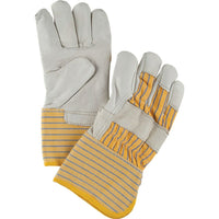 Zenith Safety Fitters Gloves, Large, Grain Cowhide Palm, Cotton Fleece Inner Lining - 12 Pack-Cuff Material: Rubberized