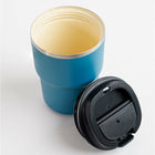 ASOBU Puramic Pick Me Up Mug - 12 oz - Blue-Pop up lid. leak proof lid