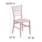 Flash Furniture Kids Pink Resin Chiavari Chair - 10 Pack-Polypropylene Construction
