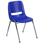 Flash Furniture HERCULES Series Navy Ergonomic Shell Stack Chair with Chrome Frame & 18" Seat Height-880 lb. Weight Capacity