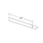 Azar Displays 1" x 8.5" Plastic Adhesive-Back C-Channel Nameplates, Clear, 10 Pack (199602)-Adhesive tape on the back for hanging on practically any surface