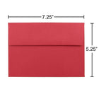 JAM Paper A7 Invitation Envelopes, 5.25 x 7.25, Brite Hue Red Recycled, 250 Pack (15945H)-Paper Weight: 24 lbs.
