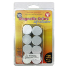 Hygloss Self Adhesive Magnetic Coins, 6 Pack (HYG61400)-Super strong self adhesive magnets will stick to virtually any material like wood, metal, paper or plastic, to turn all kids crafts into decorations for any magnetic surface