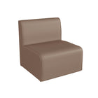 Flash Furniture Bright Beginnings Commercial Grade Modular Classroom Soft Seating, Armless 1-Seater Sofa - Neutral Vinyl-Wipes Clean with a Damp Cloth