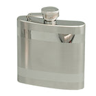 Elegance Flask with Stripes, 6 oz, Stainless Steel (72211)-Flask