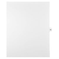 Mark Maker Legal Exhibit Index Tab White Single Tabs, 1/15th Cut, Letter Size, No Holes, Number 128, 25 Pack-White Single Tabs, 1/15th Cut