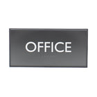 Headline Sign Premier OFFICE Sign - 4" H x 8" L - Black-Sign Message: "OFFICE"