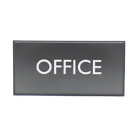 Headline Sign Premier OFFICE Sign - 4" H x 8" L - Black-Sign Message: "OFFICE"