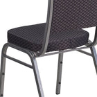 Flash Furniture HERCULES Series Crown Back Stacking Banquet Chair in Black Patterned Fabric - Silver Vein Frame-Seamless Back Panel