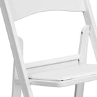 Flash Furniture Hercules Series 1000 lb. Capacity Resin Folding Chair with White Vinyl Seat, White, 20 Pack-Lightweight Design