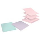 Post-it 100% Recycled Super Sticky Dispenser Notes - 3" x 3" - Wanderlust Pastels Collection - 420 sheets - 6 Pack-Wanderlust Pastels Collection Dispenser Pop-up Notes