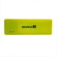 Digiwave 3000mAh Portable Smart Power Bank, 0.4" x 4.7" x 1.6", Green-Durable, express charging, portable, fashionable, recharge anytime anywhere, no disconnection issue