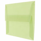 JAM Paper 4bar A1 Envelopes, 3.63 x 5 1/8, Translucent Vellum Leaf Green, 250 Pack (1591611H)-Blank interior for personalized message