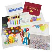 JAM Paper Happy Birthday Card Assortment, 5 5/8" x 7 7/8", 50 Pack-Happy Birthday Card Set