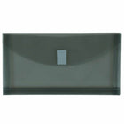 JAM Paper Plastic Expansion Envelopes with Hook & Loop Closure #10 Booklet Wallet - 5 1/4" x 10" - Smoke Grey - 12 Pack-Plastic Envelopes with Velcro Closure , Colour: Smoke Gray