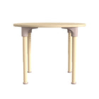 Flash Furniture Bright Beginnings 33" Round Commercial Grade Wooden Adjustable Height Classroom Activity Table - Beech-Commercial Grade Height Adjustable Round Wooden Classroom Activity Table