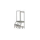 Tri-Arc Manufacturing Aluminum Rolling Ladder, Step Width: 24", Step Type: Serrated, No. of Steps: 2 (WLAR102245)-No. of Steps: 2