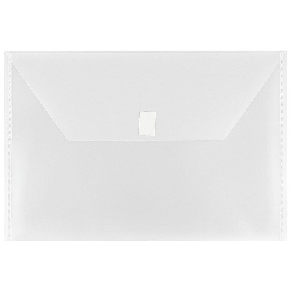 JAM Paper Plastic Envelopes with VELCRO Brand Closure, Legal Booklet, 9