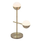 Zuo Virginia Table Lamp, White & Brushed Bronze-Table Lamps