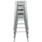 Flash Furniture 30" High Metal Indoor Bar Stool in Silver - Stackable Set of 4-Stack Quantity: 10
