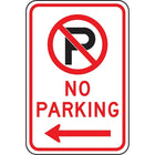 Parking Signs, No Parking w/Pictogram and Left Arrow, SAX518-Language - Pictogram