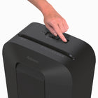 Fellowes Powershred LX50 9 Sheet Cross-Cut Shredder-Shreds for up to 5 minutes before a 30 minute cool down period is needed