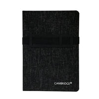 Cambridge Pen/Phone Bungee Business Notebook - 192 Pages - Charcoal (590013)-8" x 5-1/2" sized white sheets