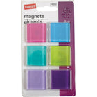Staples Coloured Magnets, Assorted Fashion Colours, 6 Pack-6 coloured magnets per pack