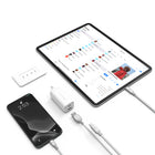Adam Elements OMNIA X6A Ultra Compact Dual-Port USB-C & USB-A PD 65W Charger - White-65W (USB-C Port = 65W / USB-C Port = 45W & USB-A Port = 18W / USB_A = 18W)