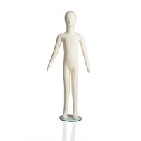 Can-Bramar RPFK 5-10 year old Soft Flexible Kid Mannequin, 50"H, 12"Dia Base, Fabric-Nude-Soft Flexible kid mannequin