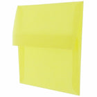 JAM Paper A6 Invitation Envelopes, 4.75 x 6.5, Yellow Translucent Vellum, 50 Pack (1591712I)-Blank interior for personalized message