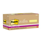 Post-it Recycled Paper Super Sticky Notes - 3" x 3" - Canary Yellow - 24 Pack-Post-it Super Sticky Notes have 2X the sticking power than regular Post-it Notes