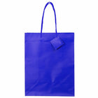 Jam Paper Gift Bags with Rope Handles - Large - 10" x 13" x 5" - Blue Matte - 3 Pack-Quantity: 3 Bags Per Pack
