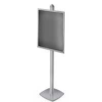 Azar Displays Snap Frame Display (300290-SLV)-Silver Aluminum